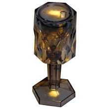 Lampă de vânt acrilică vintage, lumină de noapte fără flacără, 1 buc.