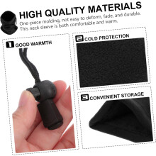 Braga para el cuello con cordón ajustable, protector de cuello cálido, doble capa de forro polar para clima frío.