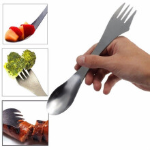 Titaaninen Spork-lusikkahaarukkayhdistelmä – 1 kpl