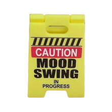Panneau humoristique de danger pour bureau – Impression 3D, 10 cm