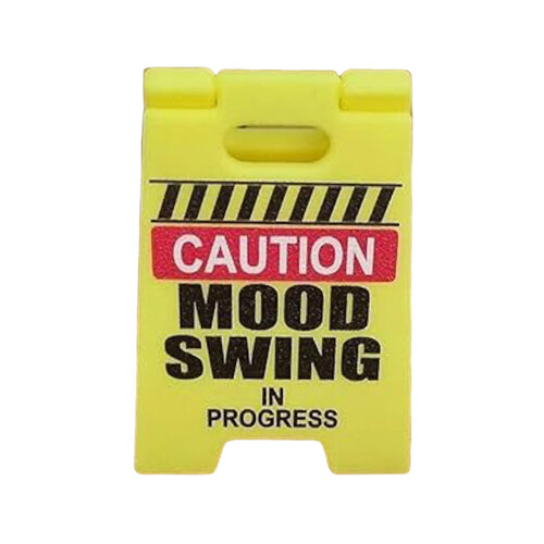 Panneau humoristique de danger pour bureau – Impression 3D, 10 cm