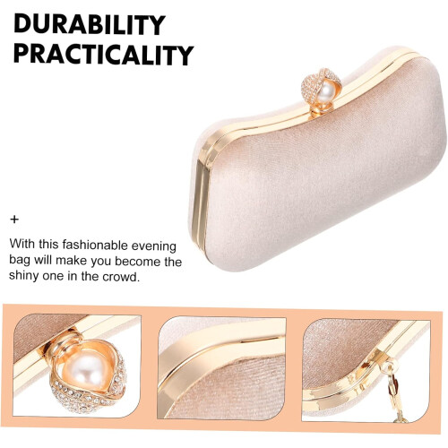 Pochette con perle da donna, borsa da sera vintage per feste e banchetti. 2