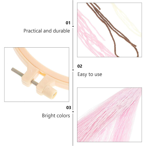 Embroidery Material Package DIY Embroidery Crafts Sewing Materials for Beginners Craft Kit 2