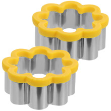 Emporte-pièces en acier inoxydable en forme de fleur (lot de 2)
