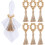 Ensemble de 6 ronds de serviette en perles de bois – Style rustique et extensible 1