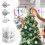 Christmas Balls 12PCS Silver 6cm Plastic Tree Ornaments 1