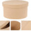 Oval Kraft Paper Cookie Box 18x13x10cm, Multi-Function Paper Cookie Container 7