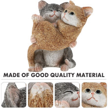 Katzenfigur aus Kunstharz – Kreative, charmante und lebensechte Schreibtischdekoration mit Katzenmotiv – Geschenkidee für Zuhause