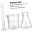 3pcs Glass Graduated Cylinder Beaker and Conical Flask Set Scale Laboratory Measuring Tool 3