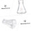 3pcs Glass Graduated Cylinder Beaker and Conical Flask Set Scale Laboratory Measuring Tool 6