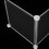 Sneeze Guard Desk Divider Panel 60x30x30cm Plastic Desktop Partition Removable Protective Screen 4