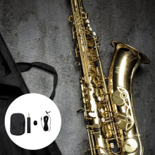 Mikrofón na snímanie saxofónu s klipom a prémiovým kondenzátorovým reproduktorom, nárazuvzdorný, multifunkčný, PVC plastový