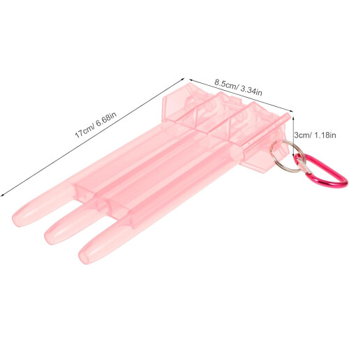 Portable Hard Plastic Darts Storage Box with Lockable Latch and Carabiner 1