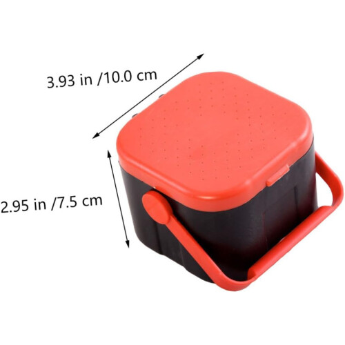 Thickened Earthworm Storage Box with Breathable Ventilation, Portable Red Worm Bait Container 1
