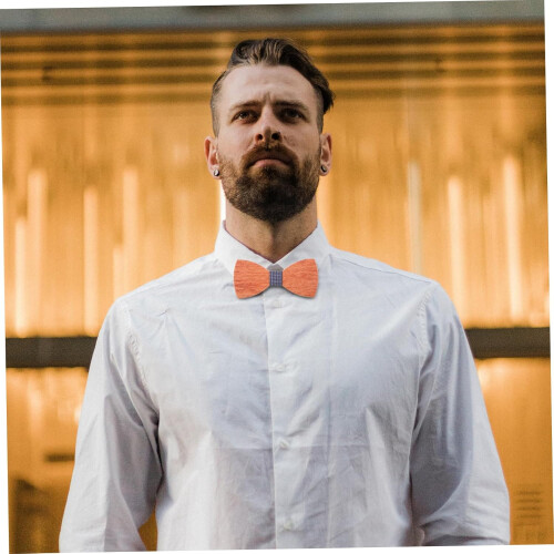 Holzfliege für Herren – Leichte, rustikale Krawatte – Elegantes Modeaccessoire 1