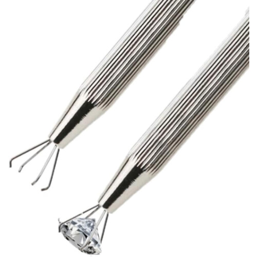 Edelstahl-Perlenhalter und Edelsteingreifer-Set 2