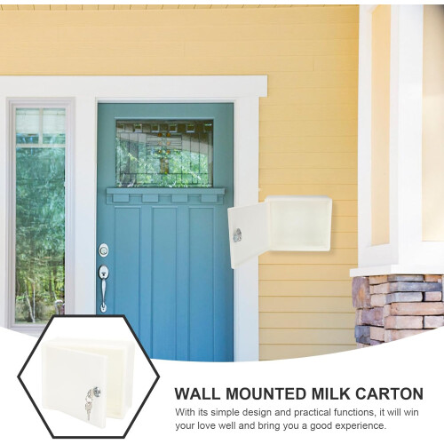 Lockable Plastic Wall Mounted Mailbox for Home Use Lightweight and Sturdy Milk Box 2