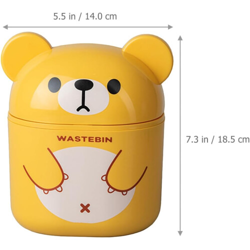 Mini Desk Trash Can Small Garbage Can Cartoon Shape Pp Material Odor Reduction Storage Small Desktop 1