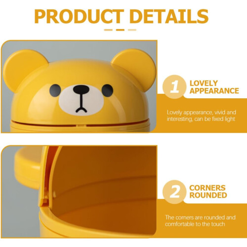 Mini Desk Trash Can Small Garbage Can Cartoon Shape Pp Material Odor Reduction Storage Small Desktop 2