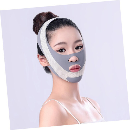 V-shaped Face Slimmer Mask with Compression Band for Double Chin Removal 2