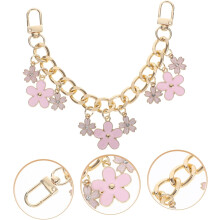 Metallummantelte Kette, Blumen-Taschenkettenverlängerung für Tragetaschen, Handtaschenriemen, Ersatz-Charms-Riemen