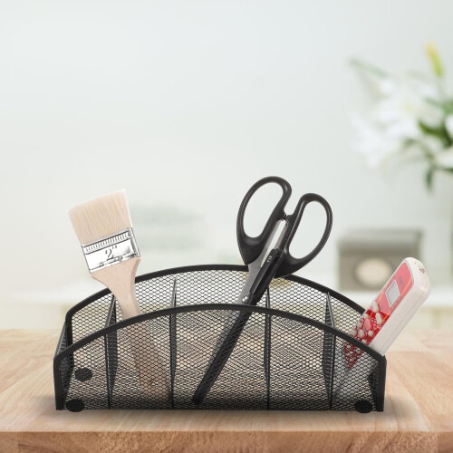 Multi-Grid Metal Pen Holder Desktop Organizer Mesh Pencil Holder 1