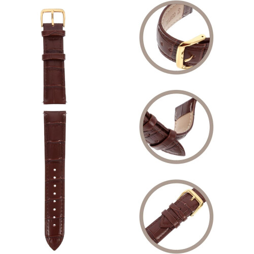 Cowhide Adjustable Watch Strap Brown High-end Stylish Comfortable Universal Quick Release Watch Band 2
