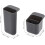 2 Pcs Adhesive Plastic Pencil Holders Desk Organizer with Rectangular and Double-Layer Square Design 2
