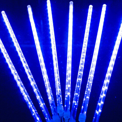 LED-meteorregnlys 50 cm, 8 rør, vanntett utendørs 1