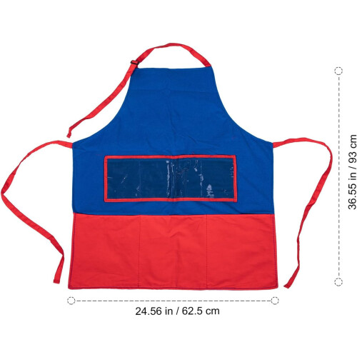 Kindergarten-Lehrerschürze mit Tasche und aus Stoff 1