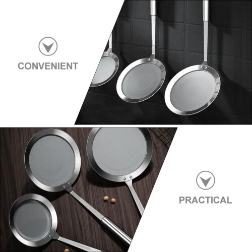 Fine Mesh Strainers with Hanging Storage Stainless Steel 3pcs 2