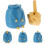 Handbemalte, tragbare, blaue Harzfigur mit Mittelfinger – Geschenkidee 4