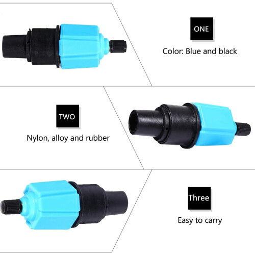 Adaptador de bomba para caiaque e válvula de ar do barco, conversor de ar do compressor com 4 bicos 1