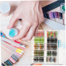 Nagelsticker mit floralen Motiven für Nagelfolien, verschiedene Muster, Box für Frauen und Mädchen, verschiedene Farben und Stile