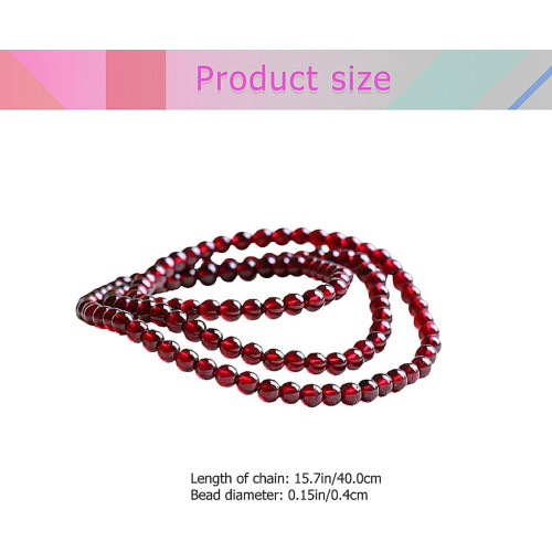 Χάντρες Garnet 4mm ημιτελής, χειροποίητες χάντρες DIY, για κατασκευή κοσμημάτων και 1