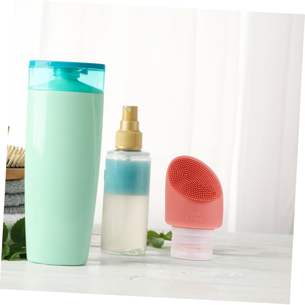 Hkhbjs Travel Toiletries Bottles Silicone Refillable Squeeze Containers Portable Hand Tubes Brush For Shampoo Conditioner