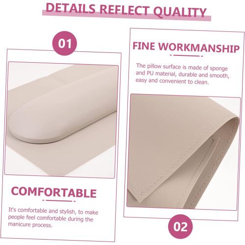 Manicure Hand Pillow Nail Art Table Mat Set 2pcs Small Arm Rest for Nails 1