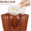 Τσάντα καφέ Pu Tote Bag Bento Box Μεγάλη χωρητικότητα Compact Μονωμένη 7
