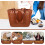 Τσάντα καφέ Pu Tote Bag Bento Box Μεγάλη χωρητικότητα Compact Μονωμένη 8
