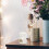 Keramische aromatherapiebrander met wit bladmotief. 5