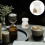 Keramische aromatherapiebrander met wit bladmotief. 8