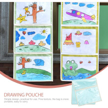 Malbeutel für den Kindergarten, A4-Format, horizontal, 3 Fächer, blau