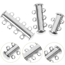 Halskettenverschluss, Armband-Verbindungsschnalle für Damen, 3-teiliges Set aus Edelstahl-Halskettenverschlüssen, Schmuck