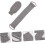 Set aus Peelinghandschuh und Badetuch aus grauen Bambusfasern 7