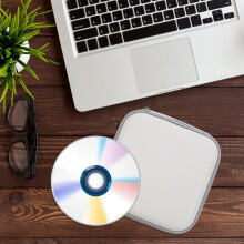 Weiße DVD-Aufbewahrungsbox mit 24 Fächern, platzsparender CD-Halter