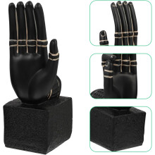 1 paio di fermalibri vintage retrò a forma di mano di Buddha, realizzati con materiali antiscivolo e resistenti all'usura.