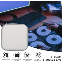 Hvitt DVD-oppbevaringsetui med 24 spor, plassbesparende CD-holder laget