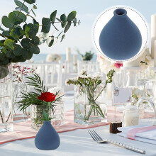 Landhausvase, rustikale Keramikvase, Blumenaufbewahrungsbehälter, dekorativ, schlicht und frisch, blau
