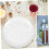 Nordic Style Dish White Ceramic Plates Embossed Rabbit Pattern Dinner Plates for Home Dining 5