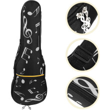 Ukulele portátil saco armazenamento saco suporte com alças de ombro e alças, material de pano de Oxford
